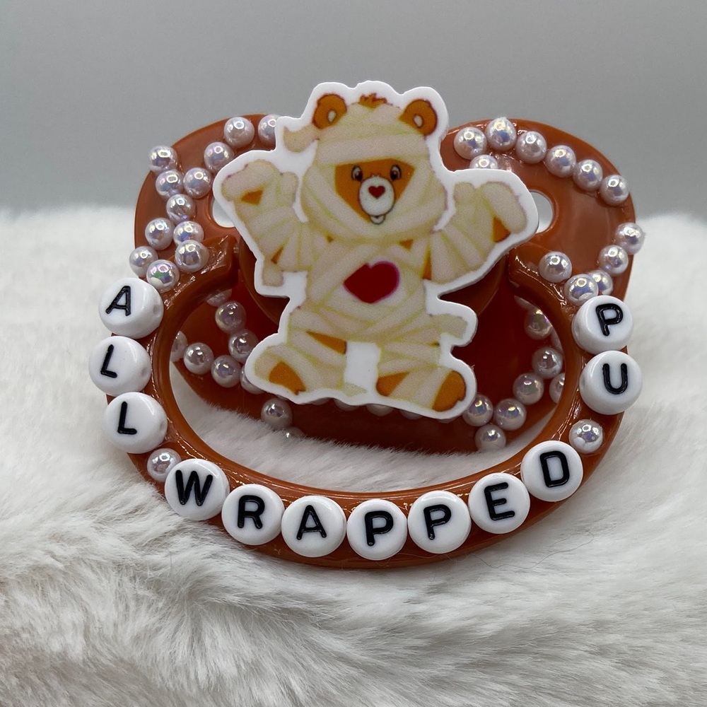 Mummy carebear adult pacifier